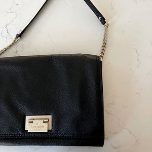 Kate Spade Two-Tone Black and Cream Pebble Leather Crossbody bag